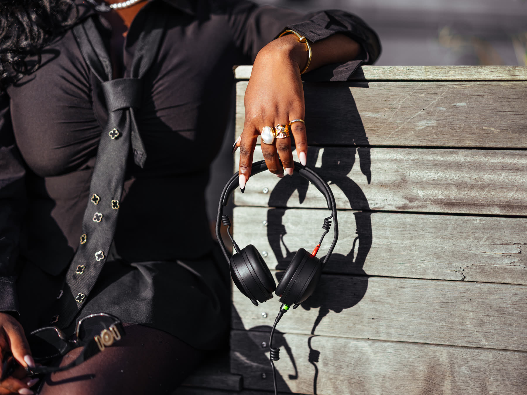 VTKAY headphones and DJ controller detail